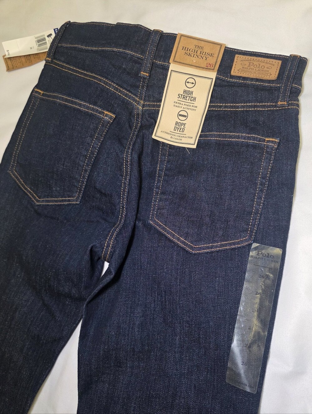Ralph Lauren Polo High Rise Skinny Jeans Women’s Size 26 Dark Wash NWT